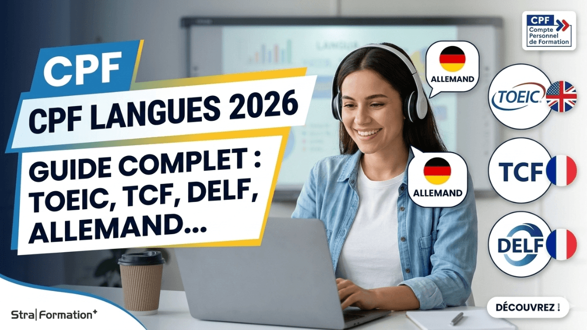 Article – Formation langues étrangères : Guide complet 2026 (TOEIC, TCF, DELF, allemand) – Présentation Formation langues étrangères : Guide complet 2026 (TOEIC, TCF, DELF, allemand)